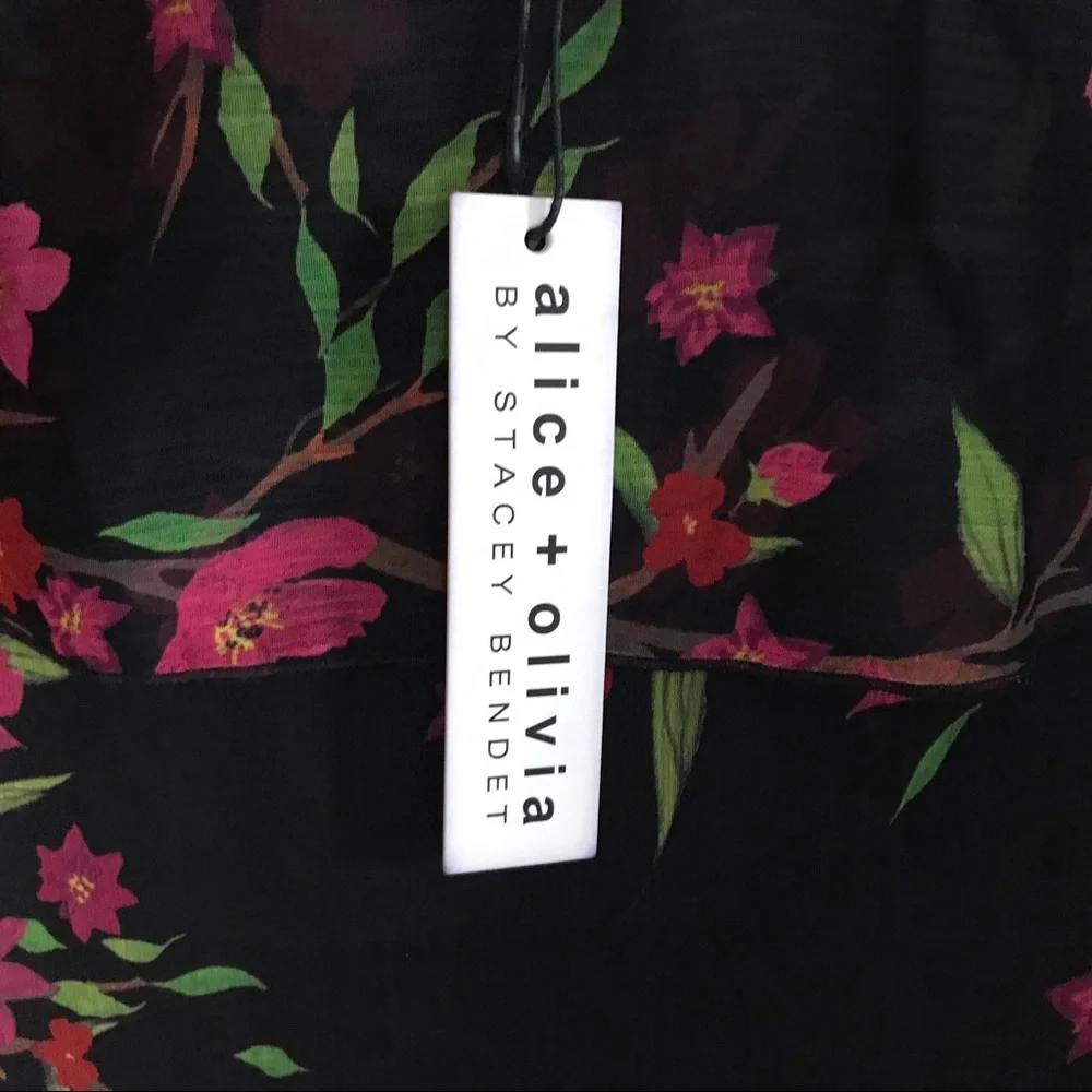 NWT Off the Shoulder Alice + Olivia Ruffle Mini Dress 🌺 - Picture 4 of 7